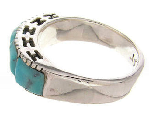Sterling Silver Southwest Turquoise Ring Size 7-1/4 MW64001